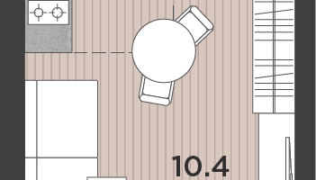 Студия, 23 м²