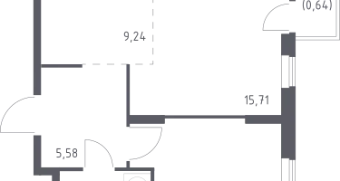 Студия, 45&nbsp;м²