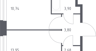 Студия, 39&nbsp;м²