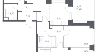 Студия, 103&nbsp;м²