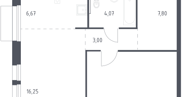 Студия, 54&nbsp;м²