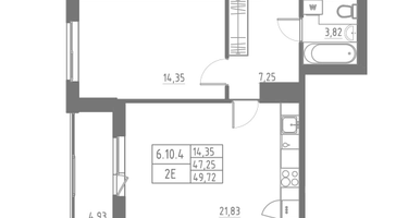 Студия, 49&nbsp;м²