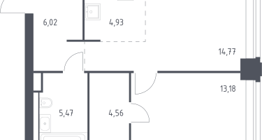 Студия, 48&nbsp;м²