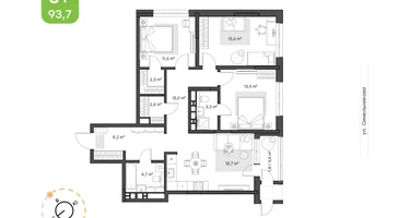 3-к. квартира, 93&nbsp;м²