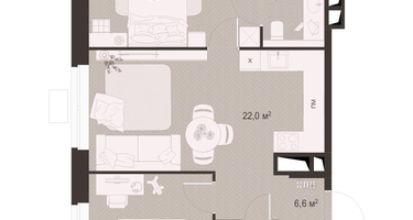 2-к. квартира, 63 м²