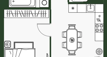 2-к. квартира, 44&nbsp;м²
