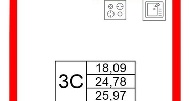 Студия, 24 м²