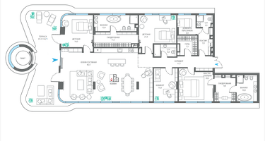 6-к. квартира, 263 м²