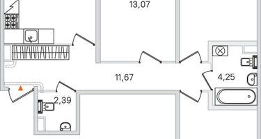 3-к. квартира, 81&nbsp;м²