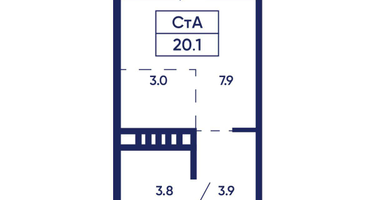 Студия, 20&nbsp;м²
