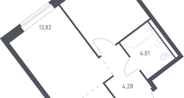 Студия, 35&nbsp;м²