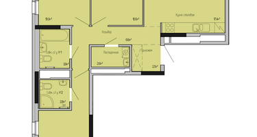3-к. квартира, 70&nbsp;м²