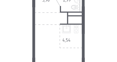 Студия, 21&nbsp;м²