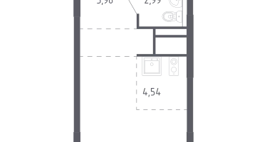 Студия, 21&nbsp;м²