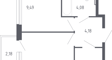 1-к. квартира, 32&nbsp;м²