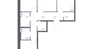 3-к. квартира, 77&nbsp;м²