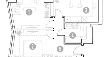 2-к. квартира, 54&nbsp;м²