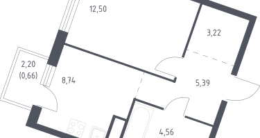 1-к. квартира, 35&nbsp;м²