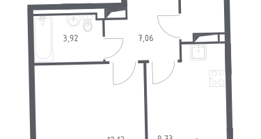 1-к. квартира, 36&nbsp;м²