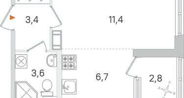 Студия, 26&nbsp;м²