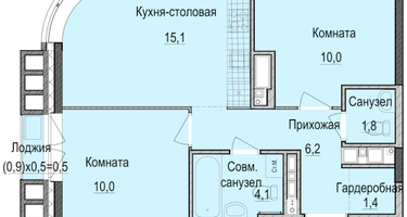 2-к. квартира, 49&nbsp;м²