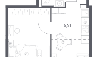 Студия, 37&nbsp;м²