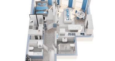 1-к. квартира, 60&nbsp;м²