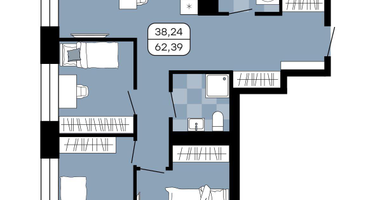 4-к. квартира, 62&nbsp;м²