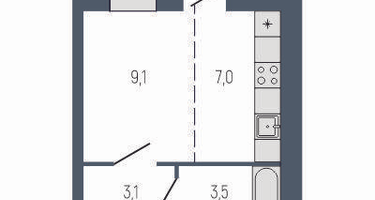 Студия, 25 м²