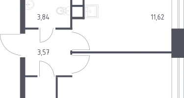 1-к. квартира, 32&nbsp;м²