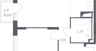 Студия, 41&nbsp;м²