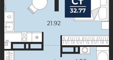 Студия, 32&nbsp;м²