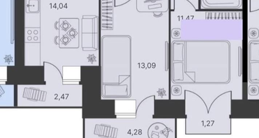 2-к. квартира, 51,1&nbsp;м²