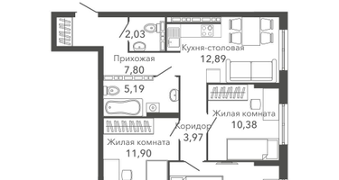 3-к. квартира, 70&nbsp;м²