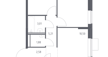 Студия, 62&nbsp;м²