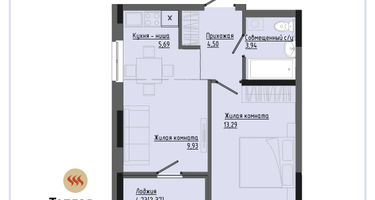 1-к. квартира, 39 м²