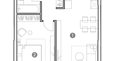 2-к. квартира, 54&nbsp;м²
