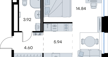 Студия, 29 м²