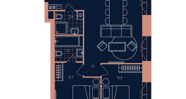 3-к. квартира, 63&nbsp;м²