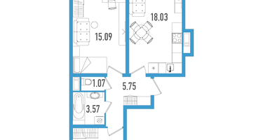 Студия, 56&nbsp;м²