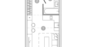 Студия, 28&nbsp;м²