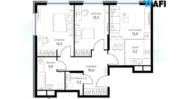 3-к. квартира, 65&nbsp;м²