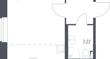 Студия, 23&nbsp;м²