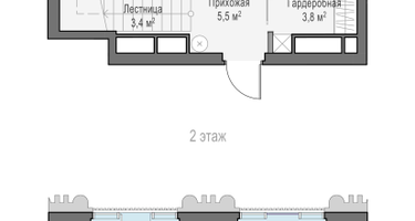 1-к. квартира, 60&nbsp;м²