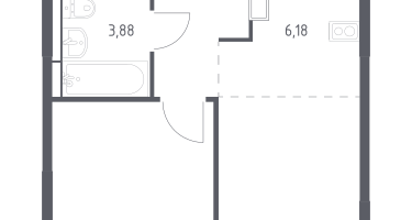 Студия, 34&nbsp;м²