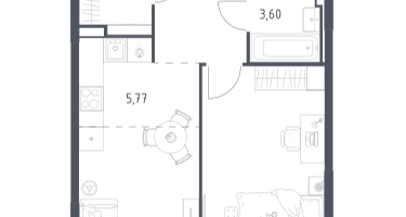 Студия, 47&nbsp;м²