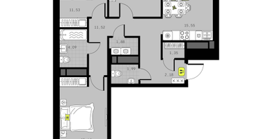 3-к. квартира, 79&nbsp;м²