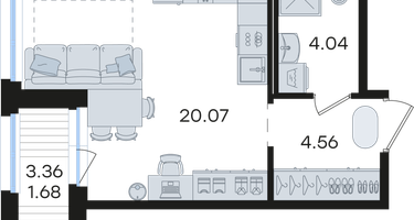Студия, 30 м²