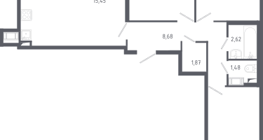 3-к. квартира, 65&nbsp;м²