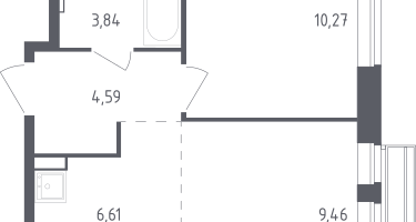 Студия, 34&nbsp;м²